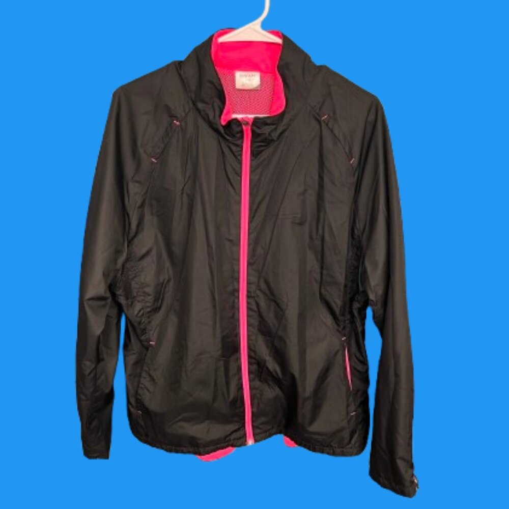Danskin Now Full Zipper Lightweight Nylon Jacket Womens Size XXL